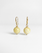 Aretes Esferas de Agata Natural en Tonos Pastel