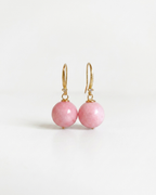 Aretes Esferas de Agata Natural en Tonos Pastel