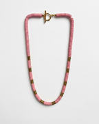 Collar Discos de Hemtatita Dorada y Engomada en Colores
