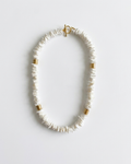 Collar Corto de Concha blanca Nácar y Hematita