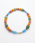 Collar de Piedras Naturales Jade Arenilla de Ghana y Muranos
