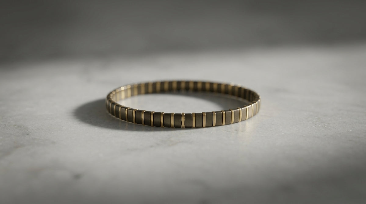 Pulsera de Cuentas Miyuki Tila Nácar Café