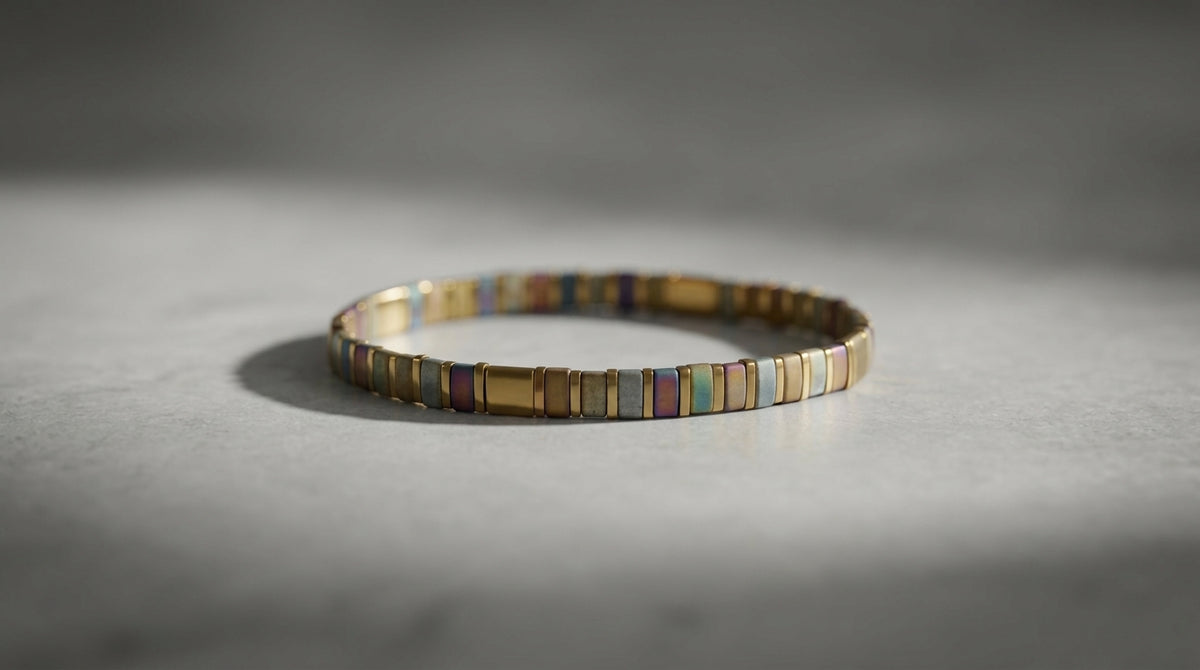 Pulsera de Cuentas Miyuki Tila Tornasol Mate Colores