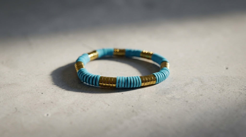 Pulsera de Hematitas Doradas Engomadas y Naturales
