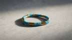 Pulsera de Hematitas Doradas Engomadas y Naturales