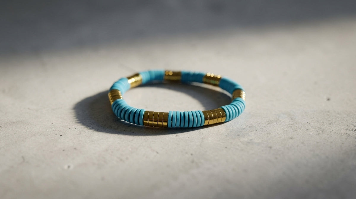 Pulsera de Hematitas Doradas Engomadas y Naturales