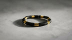 Pulsera de Hematitas Doradas Engomadas y Naturales
