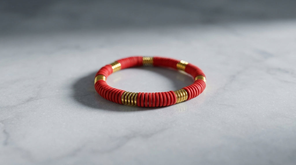 Pulsera de Hematitas Doradas Engomadas y Naturales