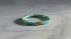 Pulsera de Hematitas Doradas Engomadas y Naturales