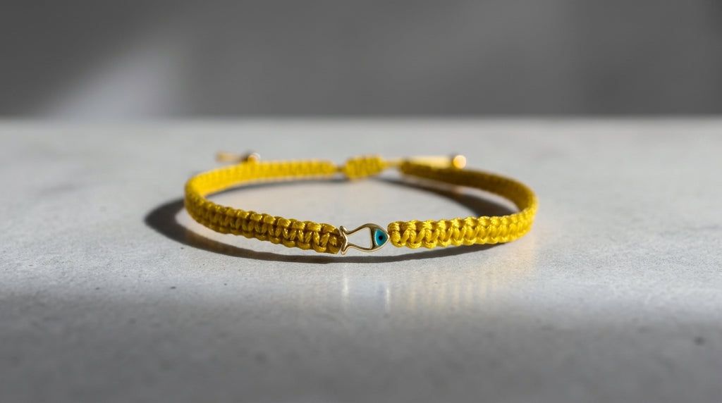 Pulsera Macramé Dije de Pez Esmaltado