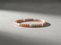 Pulsera de Cuentas Miyuki Tila Blanco y Salmón