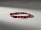 Pulsera de Cuentas Miyuki Tila Roja y Hematita