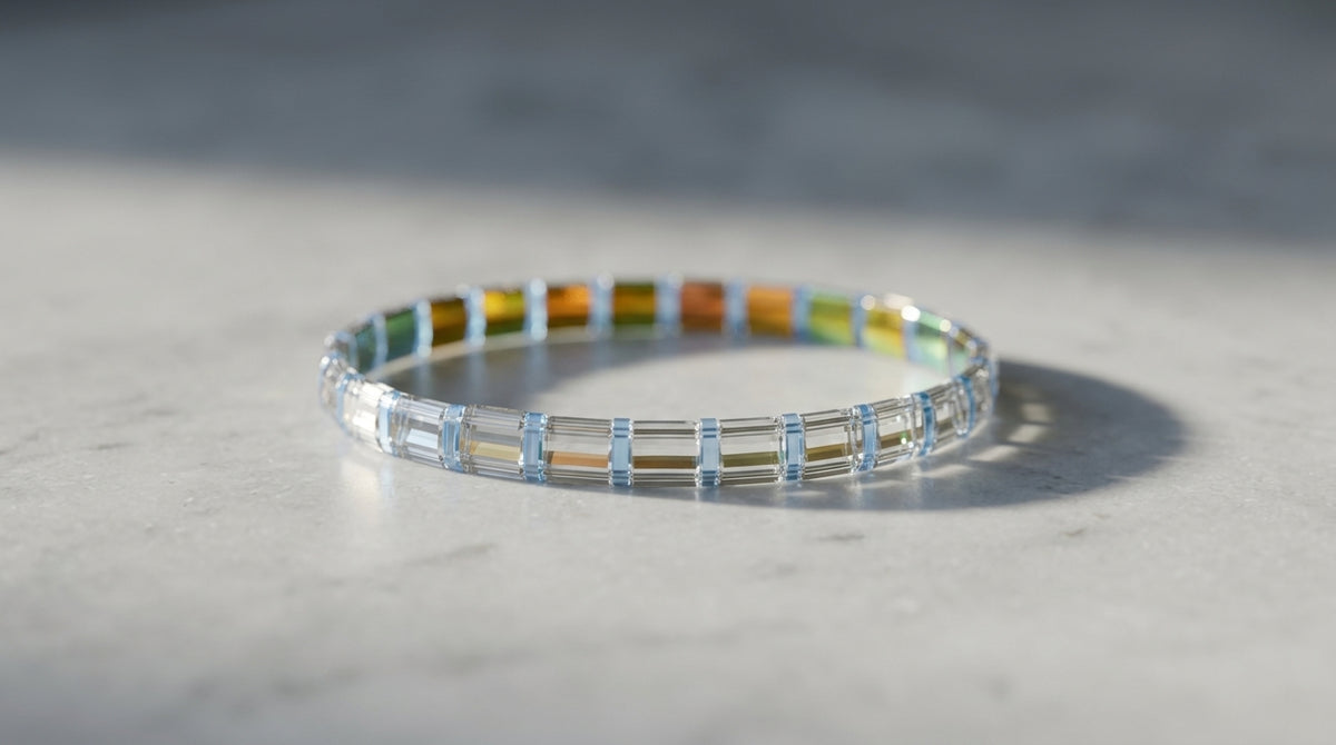 Pulsera de Cuentas Miyuki Tila Tornasol