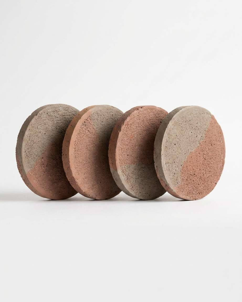 Portavasos de concreto artesanal – Decoración funcional