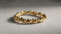 Pulsera de Nuggets de Hematita Dorada