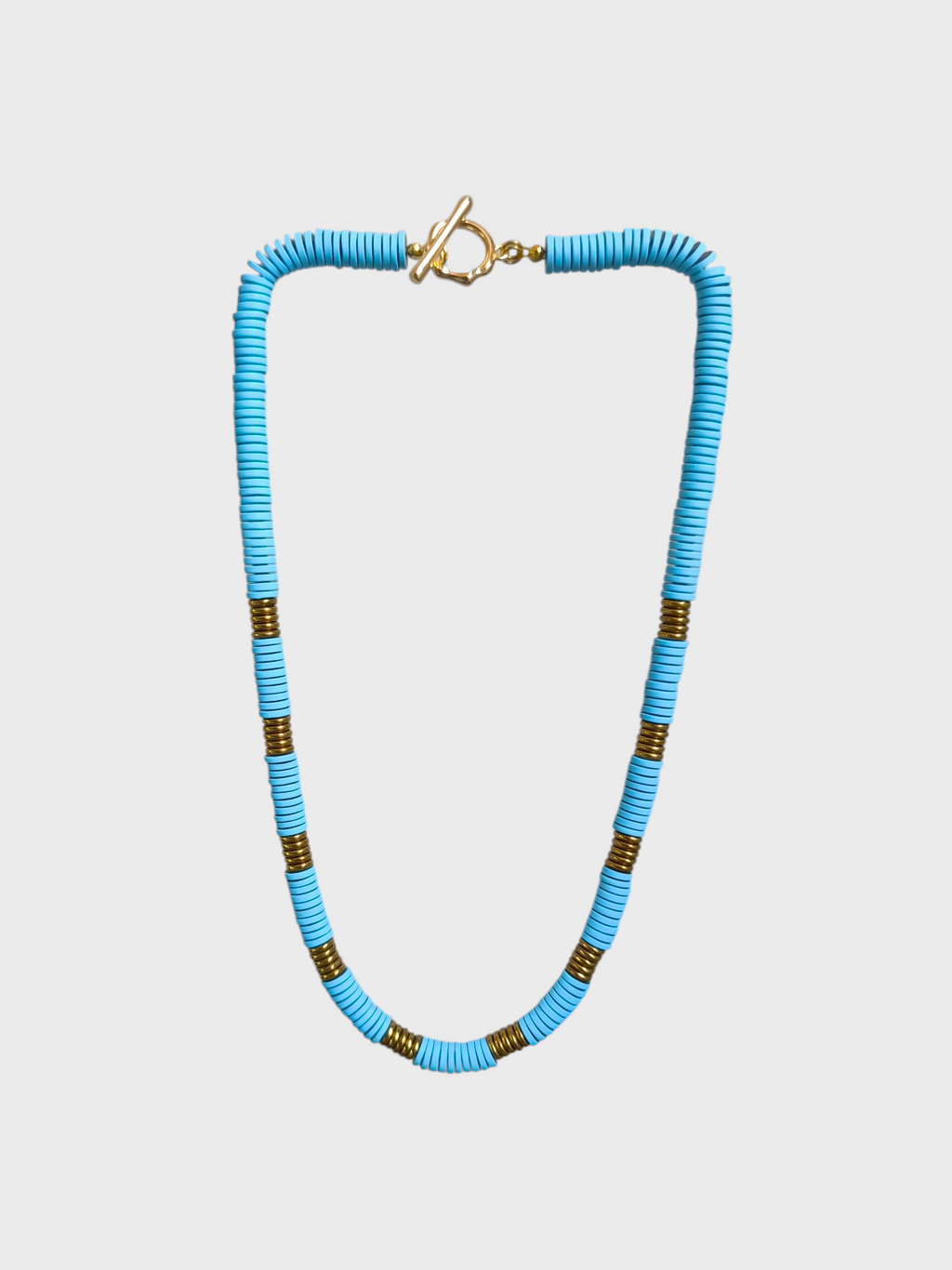 Collar Discos de Hemtatita Dorada y Engomada en Colores