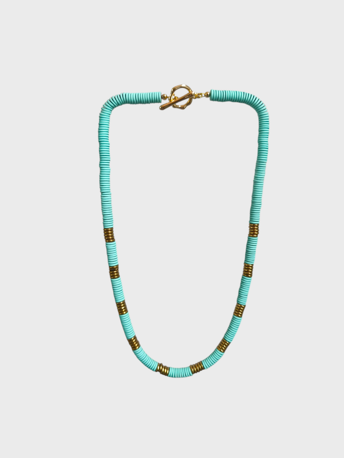 Collar Discos de Hemtatita Dorada y Engomada en Colores