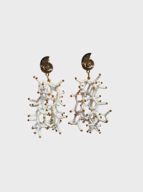 Aretes diseño de coral